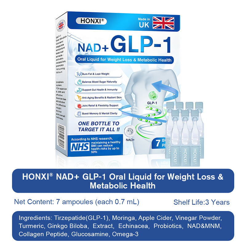 NHS🇬🇧 Officially Authorized Exclusive Edition | HONXI® ⚡𝐆𝐋𝐏-𝟏 & 𝐍𝐀𝐃+ 𝐎𝐫𝐚𝐥 𝐒𝐨𝐥𝐮𝐭𝐢𝐨𝐧 ⚡For Weight, Heart, Blood Sugar, Sleep Apnea, Joint Issues & More🌿