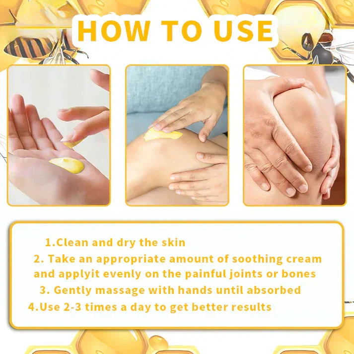 ✅Official Store: Lotmay™ Bee-Venom Pain-Relief Bone Healing Cream (👨‍⚕️Reducing joint swelling, pain, stiffness, redness, warmth, soreness, and joint fatigue)