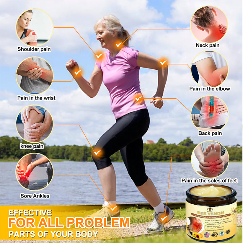 ✅Official Store: Lotmay™ Bee-Venom Pain-Relief Bone Healing Cream (👨‍⚕️Reducing joint swelling, pain, stiffness, redness, warmth, soreness, and joint fatigue)