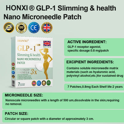 Honxi® Tirzepatide Slimming & health NANO MICRONEEDLE PATCH 👩‍⚕️Suitable for obesity, cardiovascular diseases, diabetes, sleep apnea, high cholesterol and blood lipids, joint problems, and various other conditions