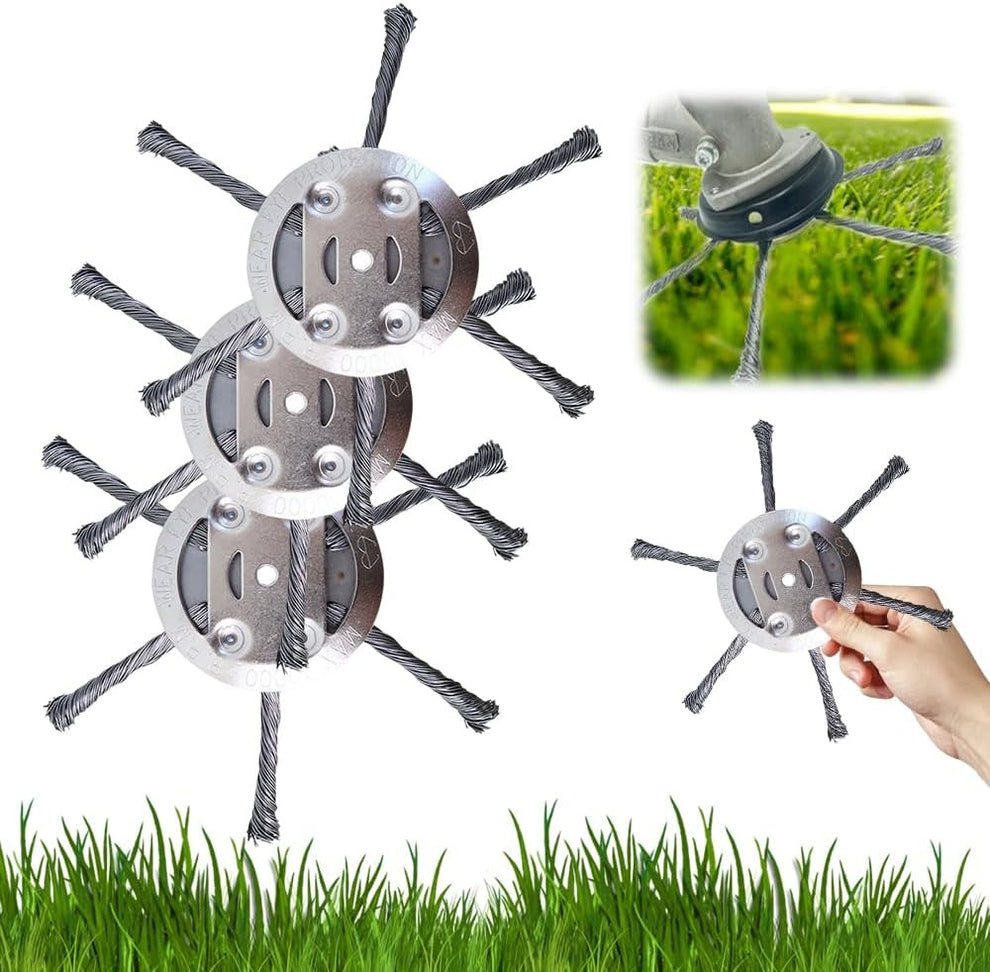 Unbreakable Steel Wire Trimmer Head -♻️Universal Fit Lifetime Replacement for Gas & Electric Trimmers